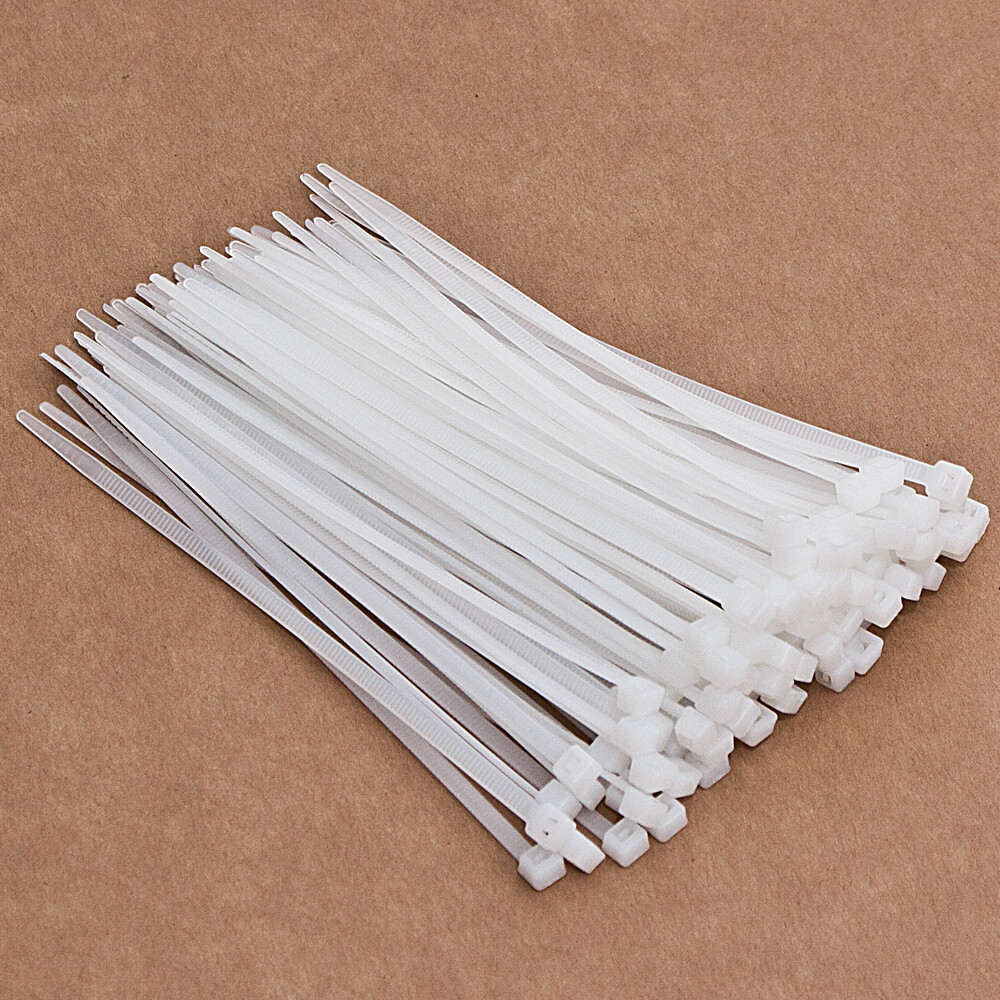 100 x Kabelbinder Weiß 3,6 x 140 mm Tragkraft 18,2 kg nicht lösbar