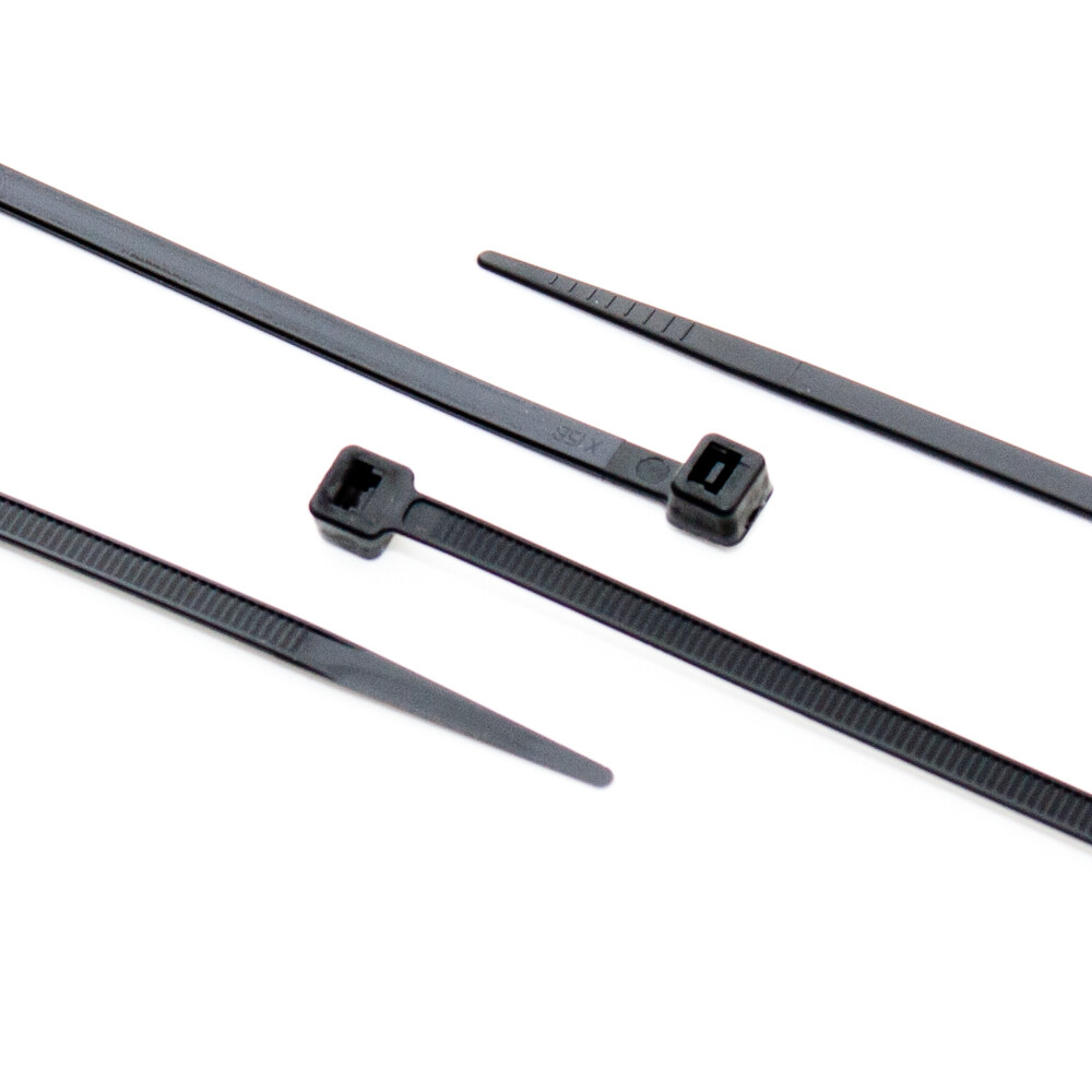 100 x UV stabil Kabelbinder Schwarz 2,5 x 200 mm Tragkraft 8,2 kg nicht lösbar