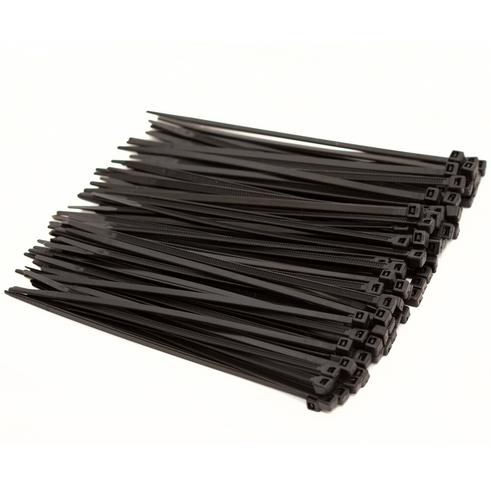 100 x UV stabil Kabelbinder Schwarz 2,5 x 100 mm Tragkraft 8,2 kg nicht lösbar