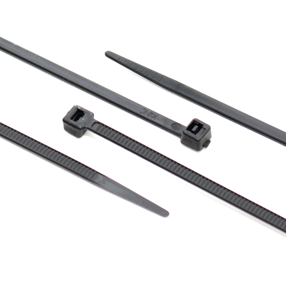 100 x UV stabil Kabelbinder Schwarz 3,6 x 300 mm Tragkraft 18,2 kg nicht lösbar