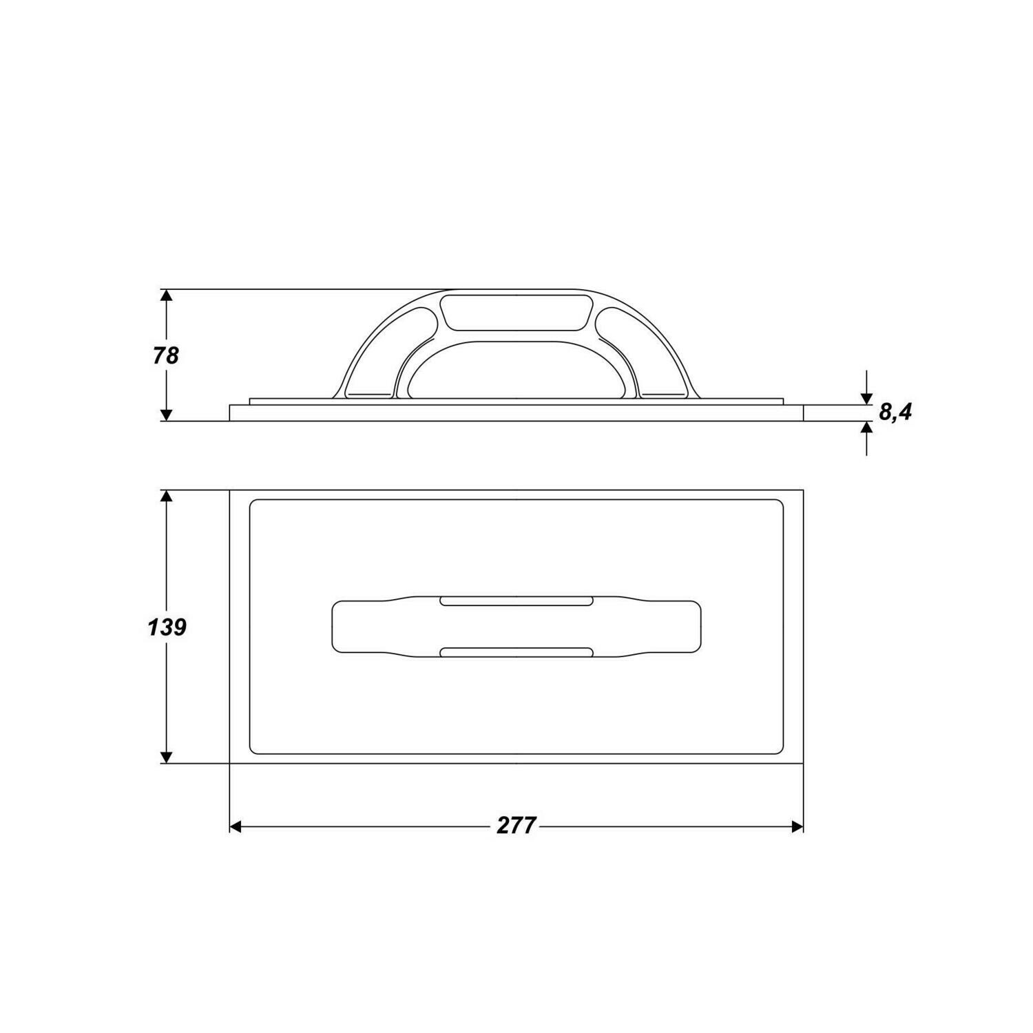 135 x 275 mm Zellkautschuk-Reibebrett Fasade Glätten Polieren Fliesen Putzen