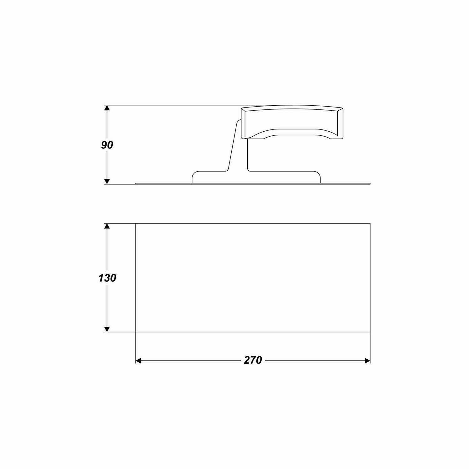 130 x 270 mm Edelstahl Reibebrett Rostfreies Blatt 0,6 mm Maurer Glättekelle
