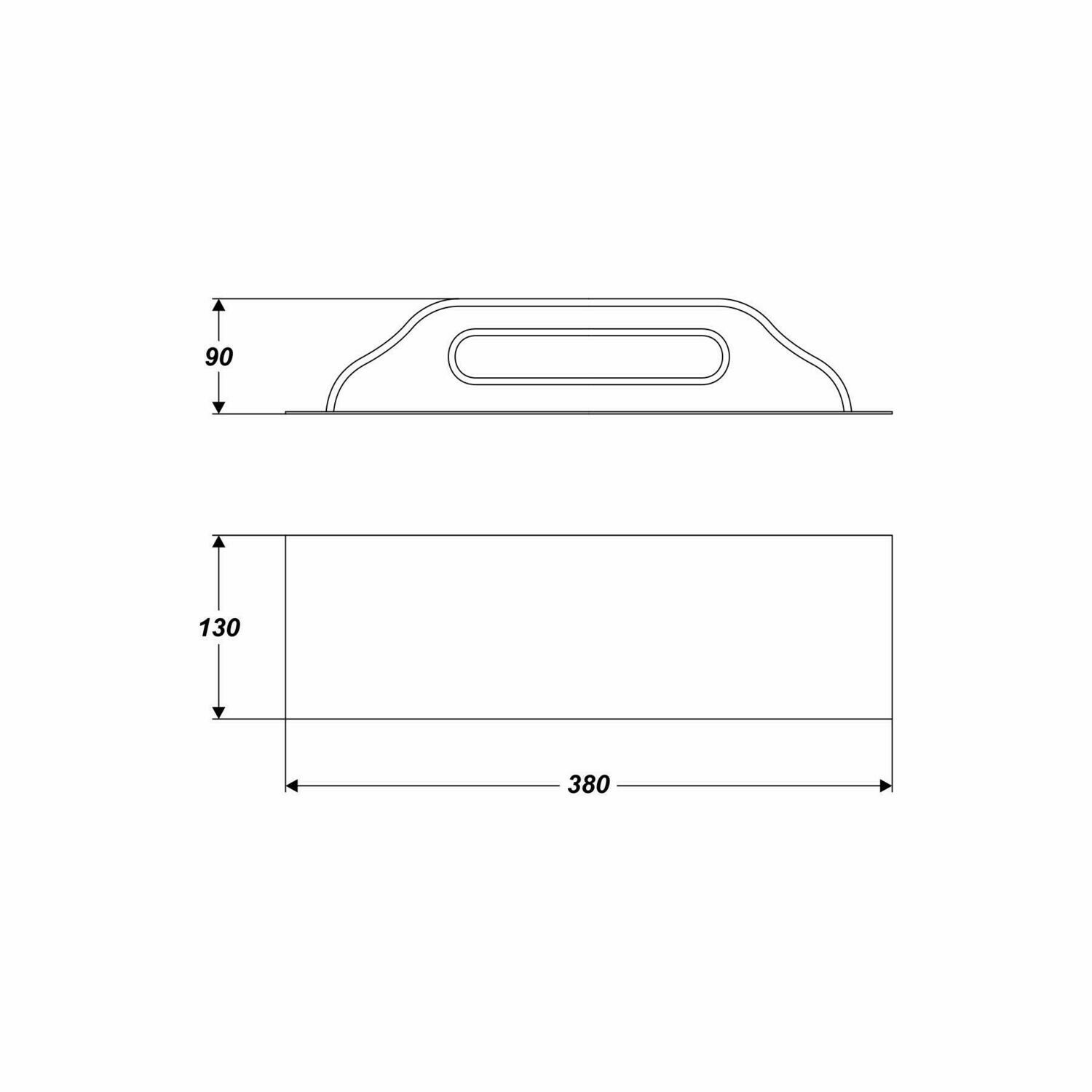 130 x 380 mm Edelstahl Reibebrett Rostfreies Blatt 0,6 mm Maurer Glättekelle