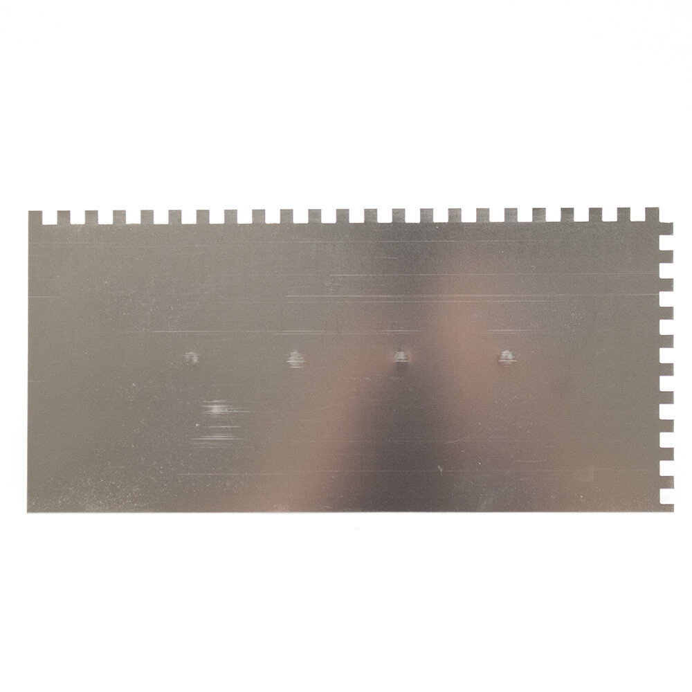 130 x 270 mm Zahnkelle Zahn 6 x 6 Rostfrei Edelstahl 0,6 mm Glättekelle