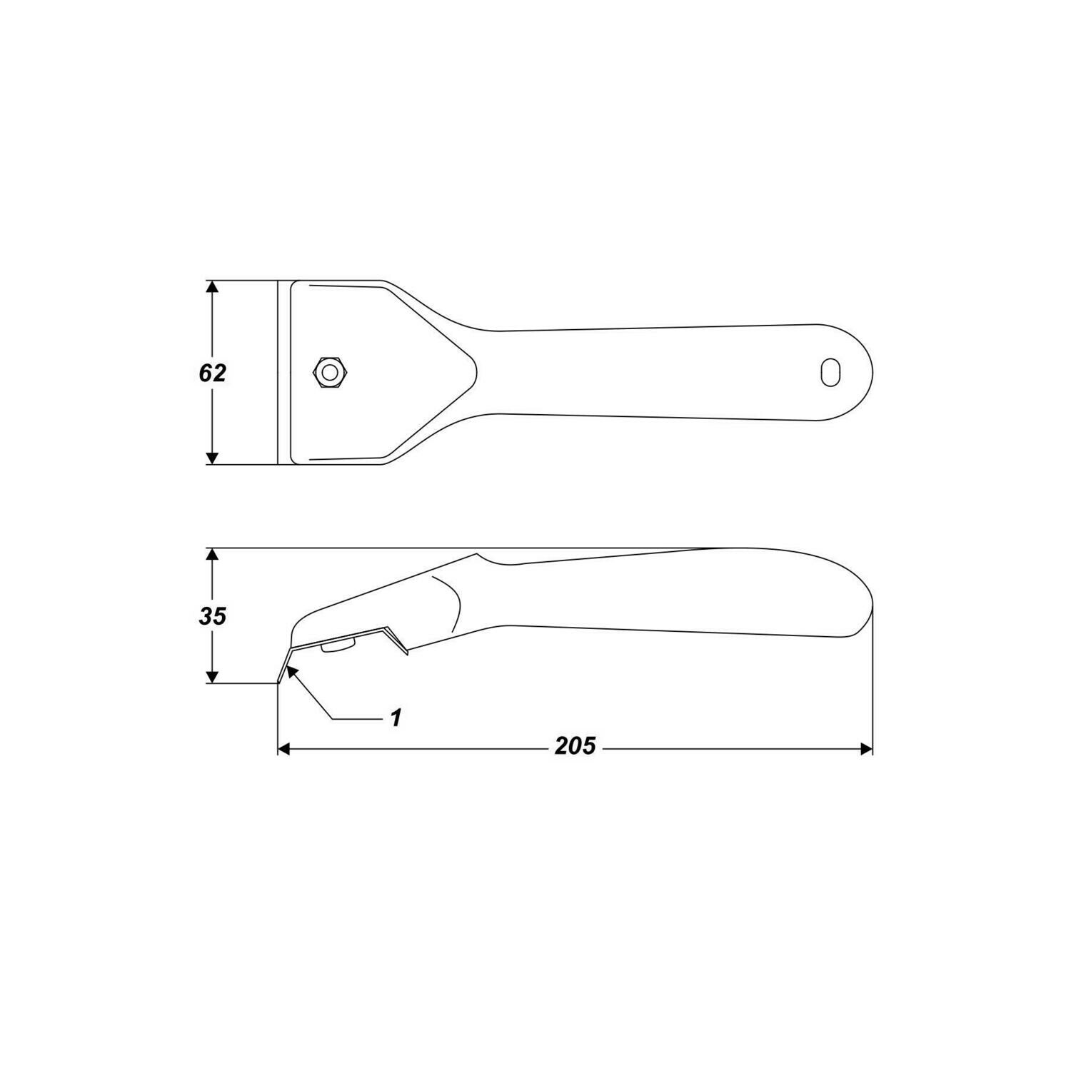 60 mm Farbschaber wechselbare Klinge Putzen Malerei
