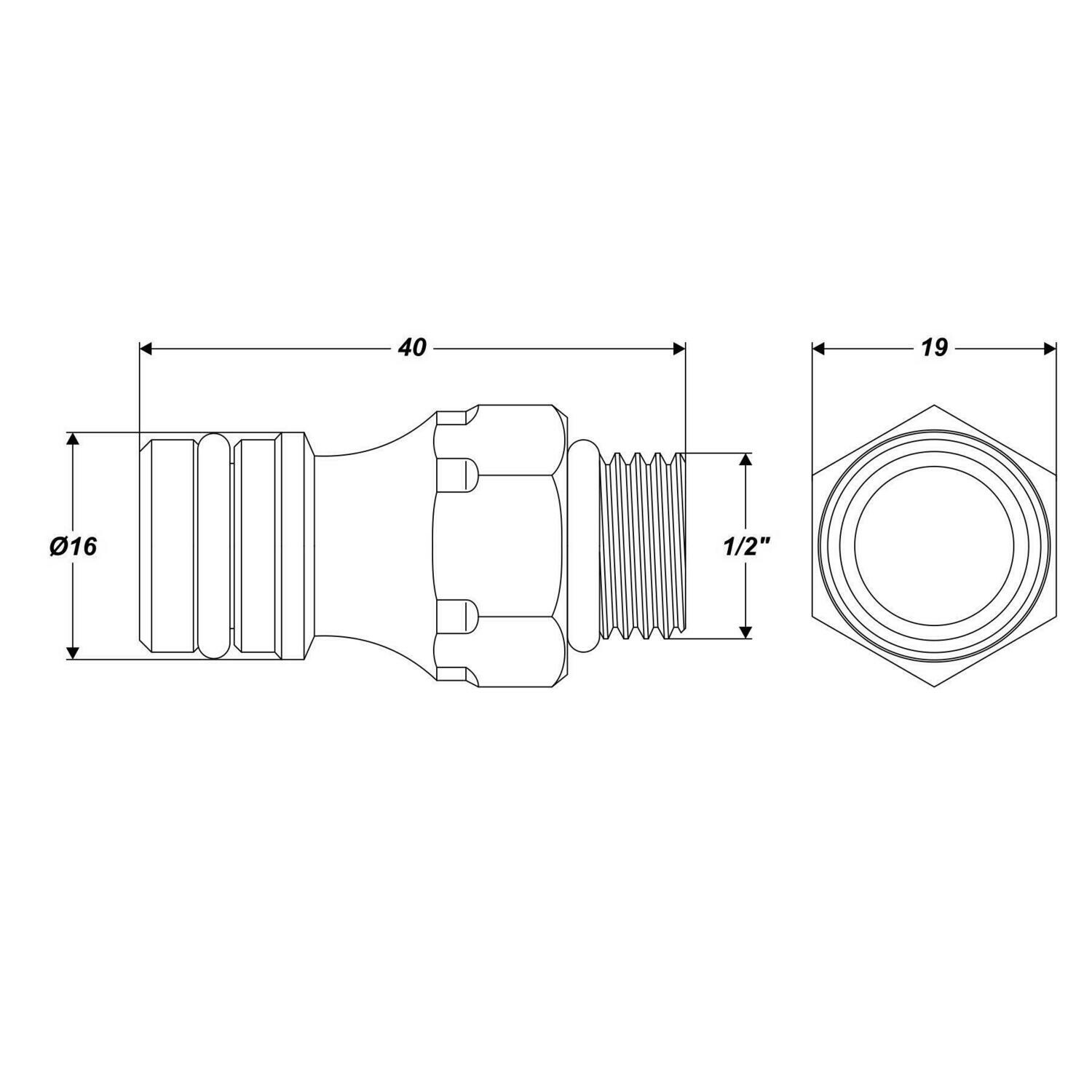 Schnellkupplung Messing Schlauchkupplung mit Gewinde 1/2" für Gartenschlauch