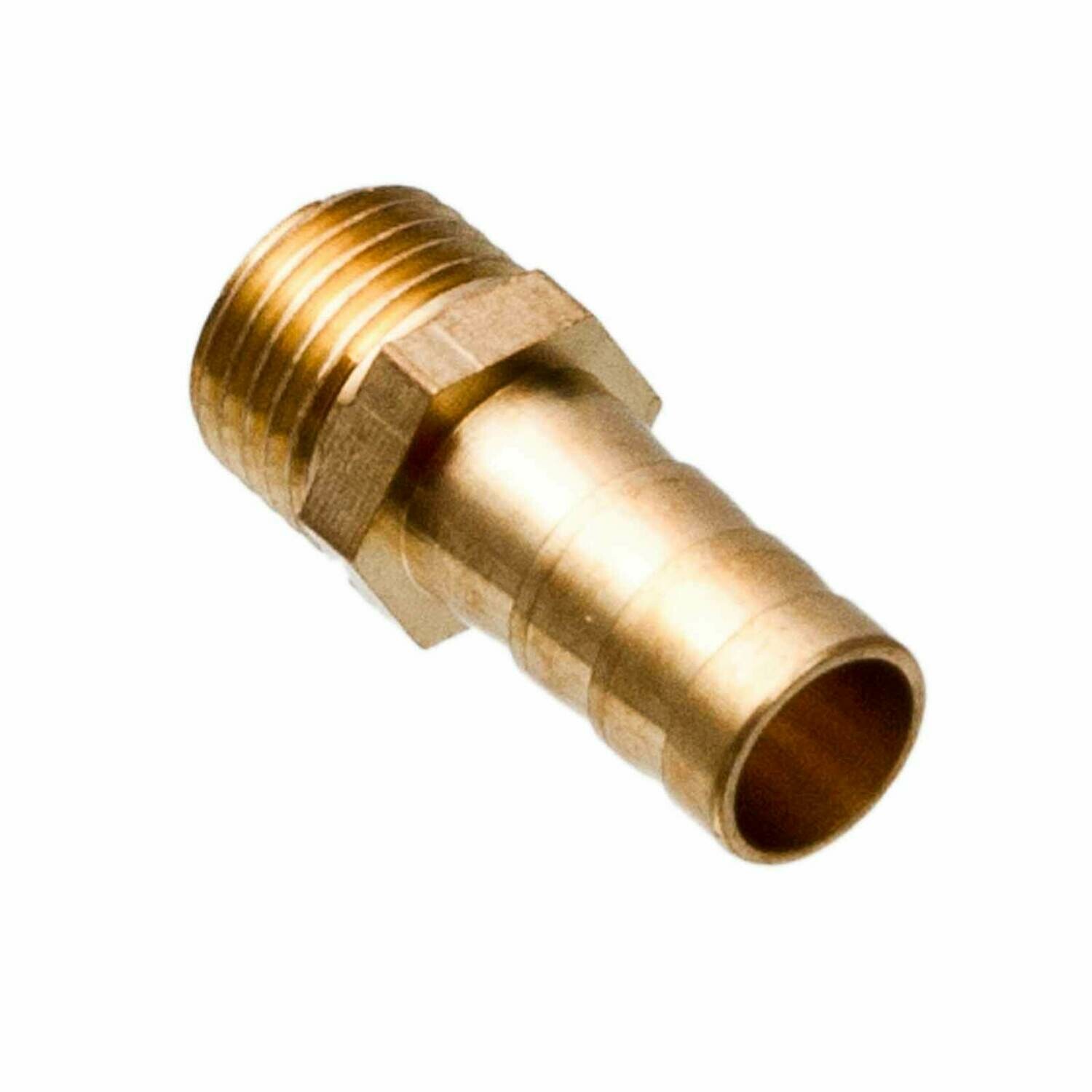 Messing Schlauchkupplung mit Gewinde 1/2" für Schlauch 10 mm