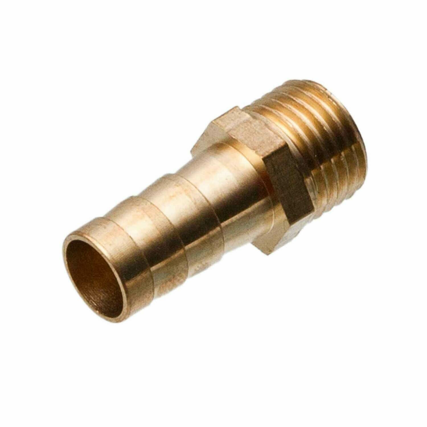 Messing Schlauchkupplung mit Gewinde 1/2&quot; für Schlauch 10 mm