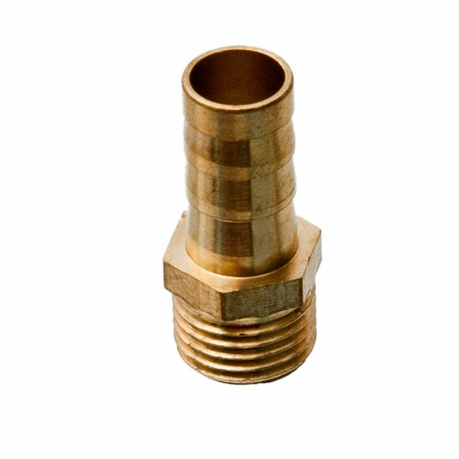 Messing Schlauchkupplung mit Gewinde 1/2" für Schlauch 10 mm