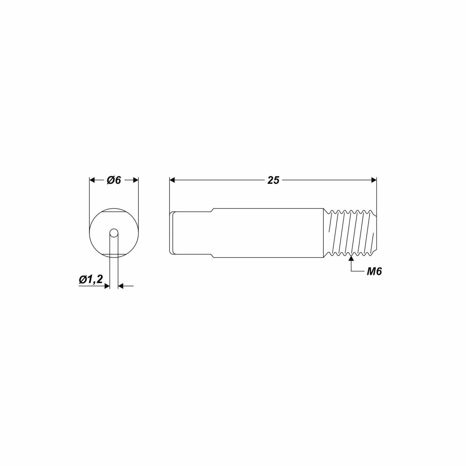 10 Stück 1,2 mm Stromdüsen Kontaktröhrchen für MIG / MAG Schweißgerät M6 x 25 mm