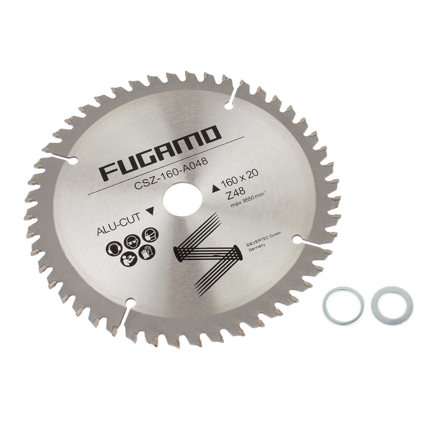 HM Kreissägeblatt Ø 160 x 20 / 16 mm 48 Zähne Sägeblatt für Hartholz Aluminium