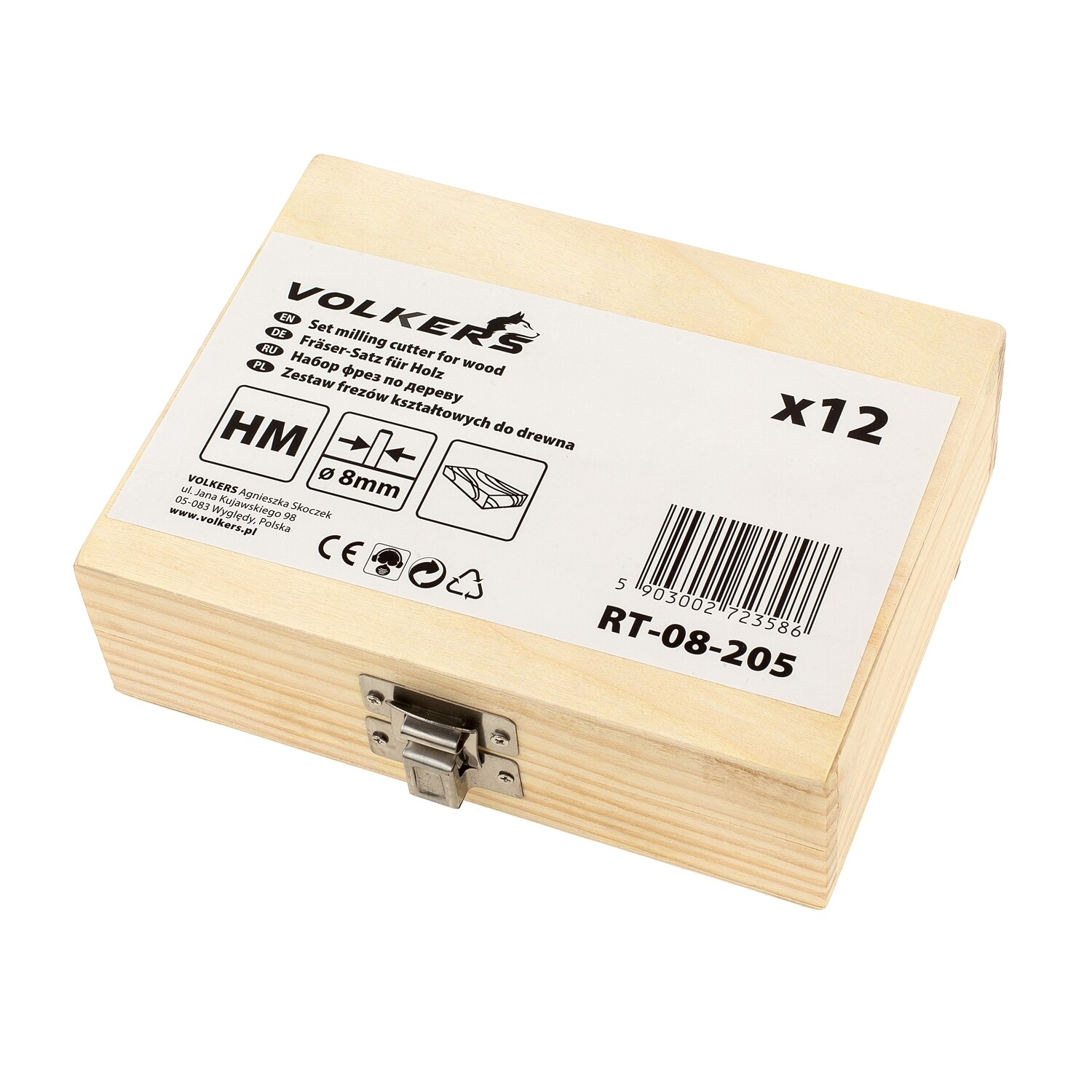 HM Fräsersatz 12 tgl - 8 mm Nutfräser Fräser für Oberfräse Holzfräser Oberfräser