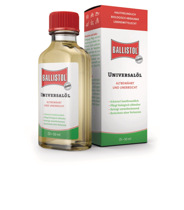 Universalöl Ballistol 50 ml Flasche Öl Pflegeöl Werkzeugöl Rostschutzöl