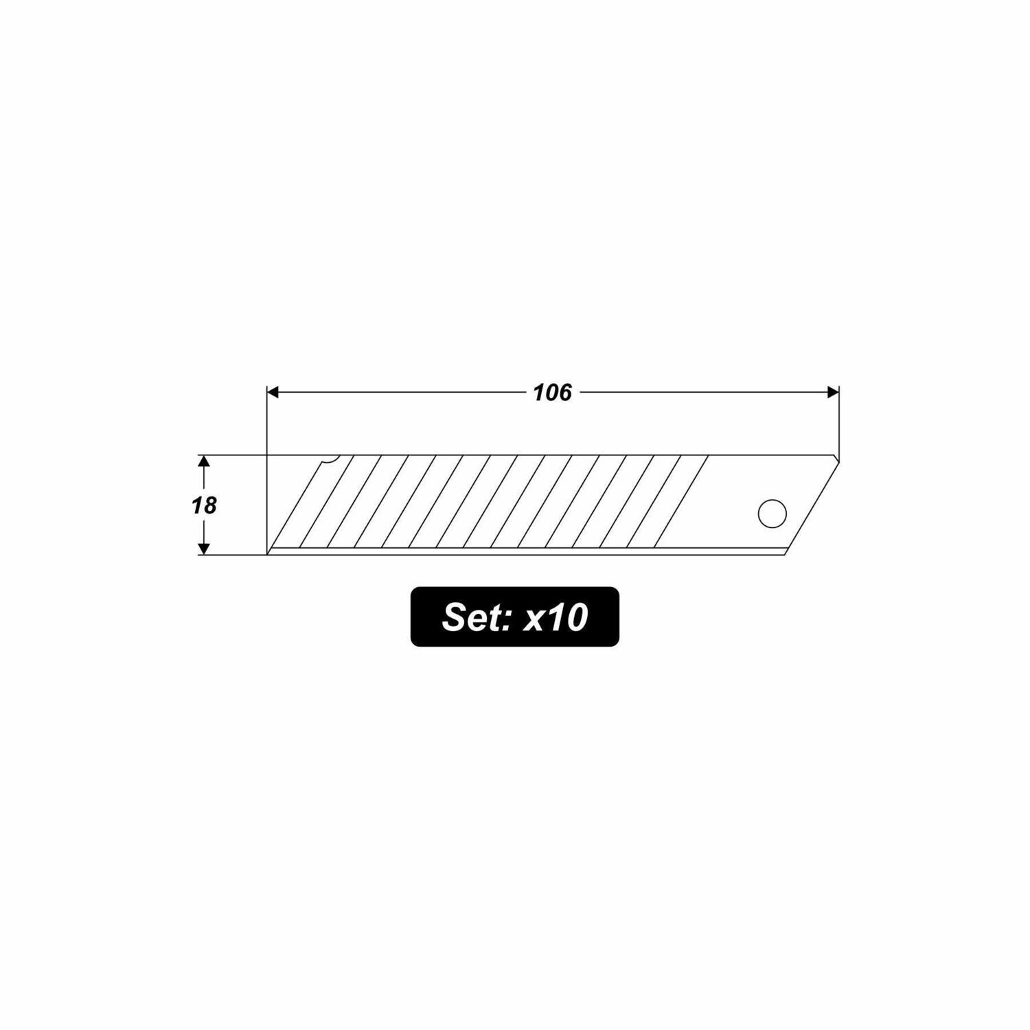 10 x Cuttermesser Ersatzklingen Teppichmesser Abbrechklingen 18 mm