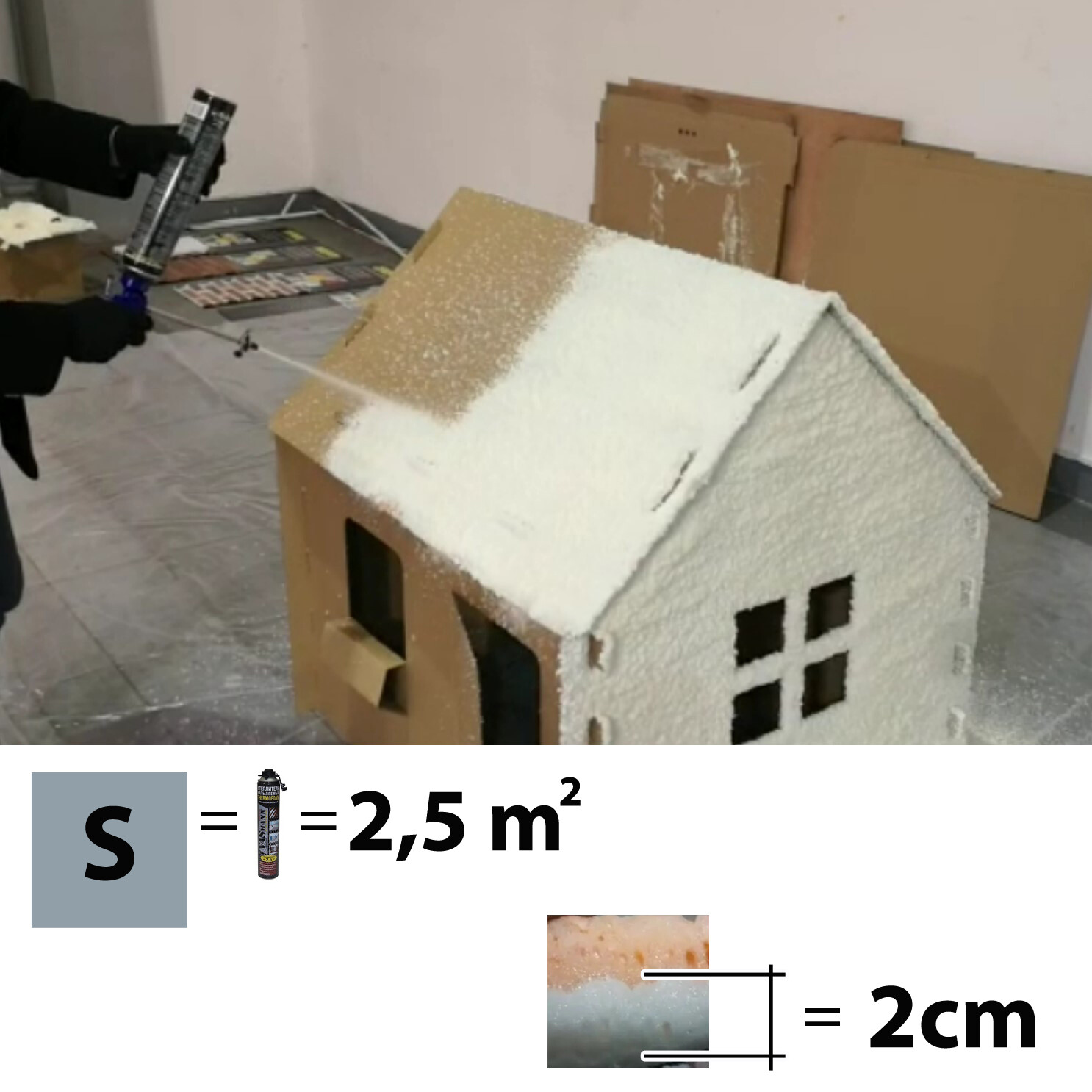 Sprühdämmung Fassadendämmung Dachdämmung Perimeterdämmung Kellerdeckendämmung Zwischensparrendämmung Effektive Wärmedämmung EPS / XPS Dämmung (12 (30m2))