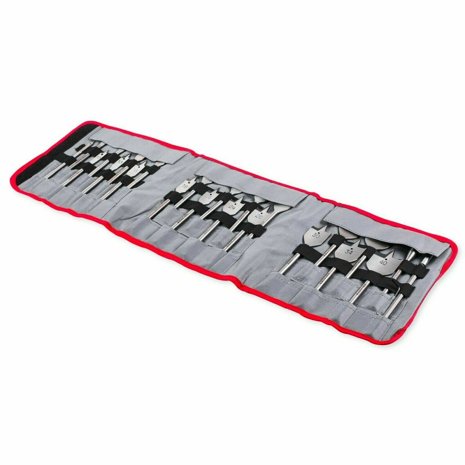 Flachfräsbohrer Satz Set Flachfräser Holzbohrer Fräser Bohrer 6-40 mm 24 tgl