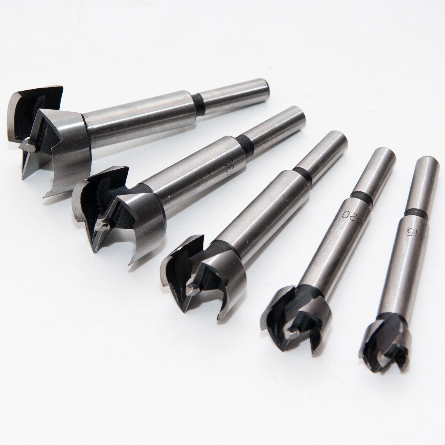 Forstnerbohrer Satz Ø 15, 20, 25, 30, 35 mm Schaft 8 mm Topfbohrer Holzbohrer