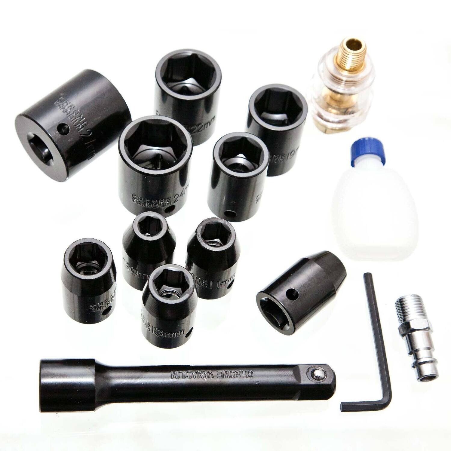 Druckluft Schlagschrauber 17-teiliges SET Schlagschraubersatz 576 Nm 1/2"