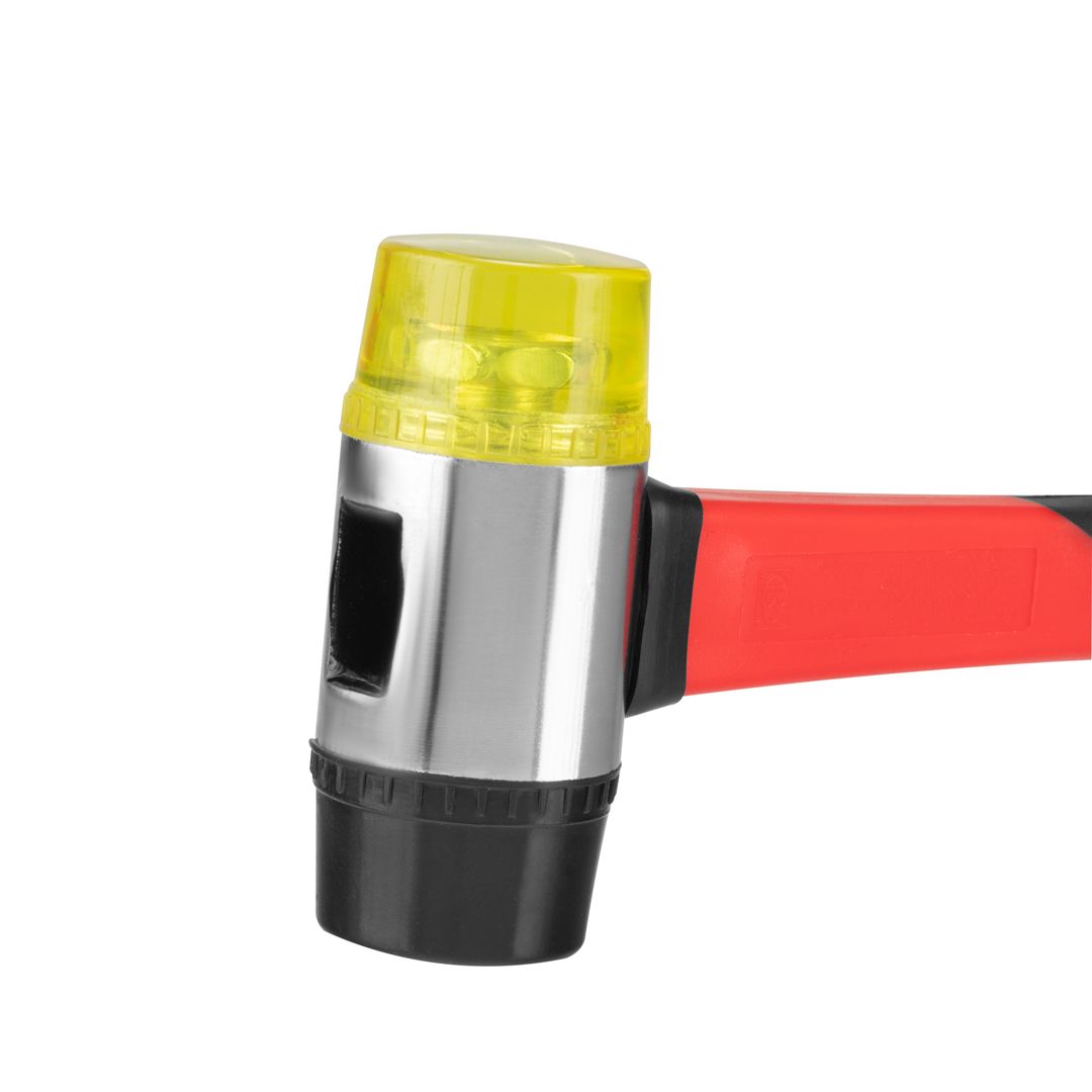 Montierhammer 40 mm 517 g 2-teiliges Gummihammer mit stoßfester Fiberglasgriff