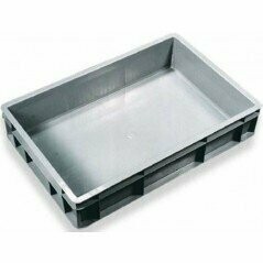 Baignoire Rectangulaire En Plastique Gris 60 x 40 x 12cm