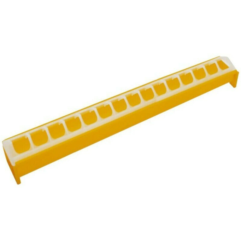 MANGEOIRE PLASTIQUE JAUNE 50 CM