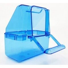 Mangeoire cage Italienne bleue 7x4x8cm - 2gr