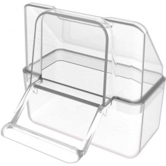 Mangeoire cage Italienne transparent 7x4x8cm - 2GR