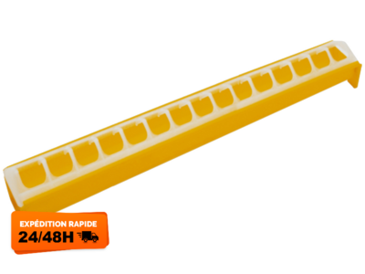 MANGEOIRE PLASTIQUE JAUNE 40 CM