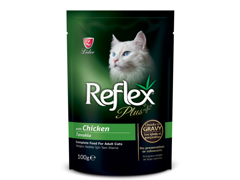 REFLEX PLUS CHAT ADULT POULET 100 GR