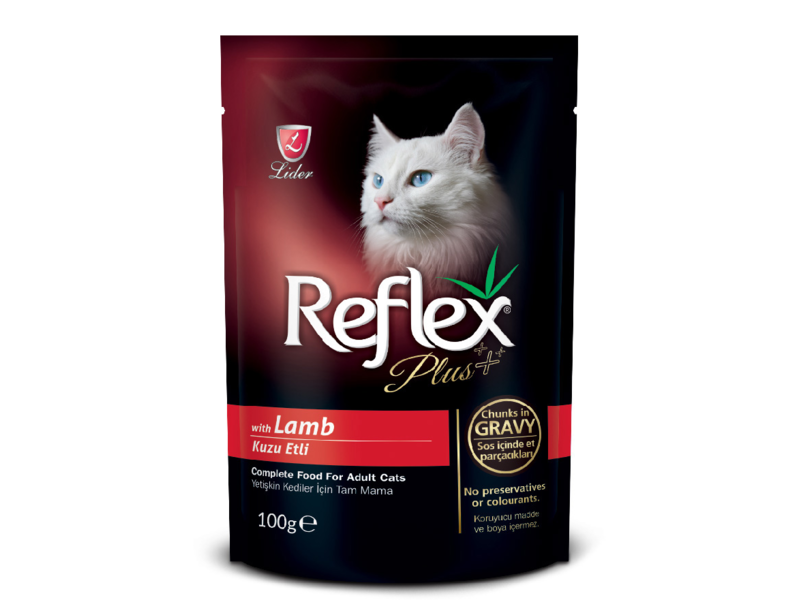REFLEX PLUS CHAT ADULT AGNEAU 100 GR