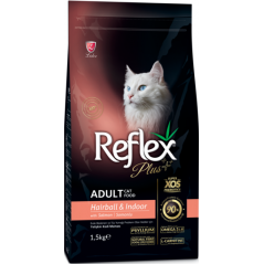 Chat Adult Hairball Indoor Saumon 1,5kg - Reflex Plus