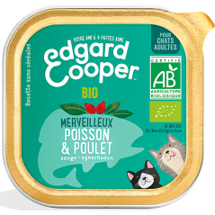 Barquette Adult Poisson Et Poulet Biologiques 85gr - Edgard & Cooper