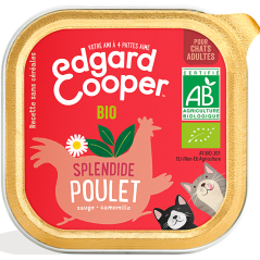 Barquette Adult Poulet Biologique 85gr - Edgard & Cooper