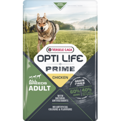 Prime Adult All Breeds Sans Céréales Au Poulet 2,5kg - Opti Life