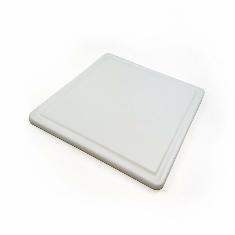 Schneideplatte weiß mit Saftrille
