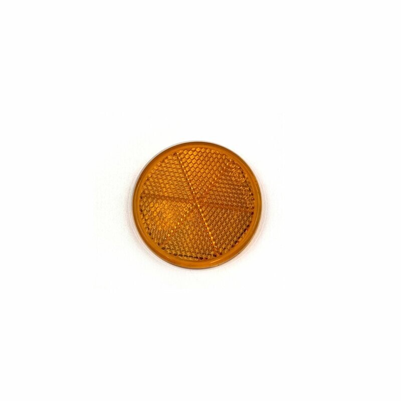 Rückstrahler gelb rund 60 mm