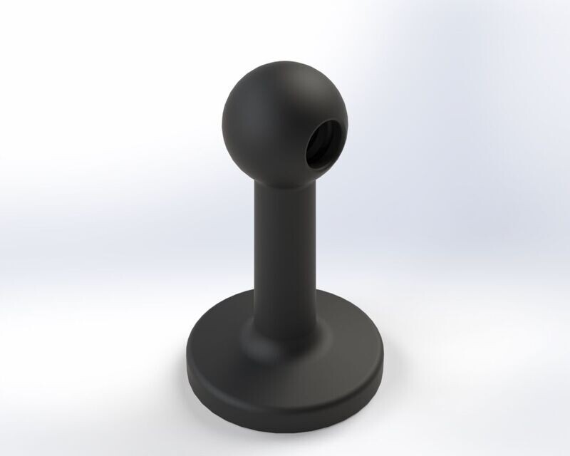 3D Relinghalter Mitte einfach 60 mm