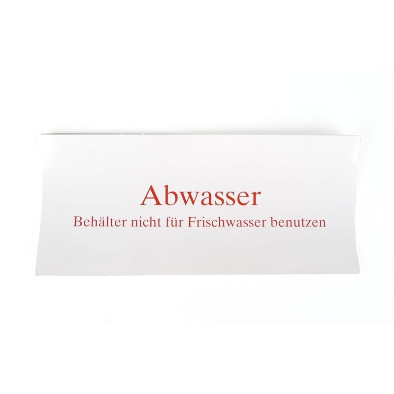 Aufkleber "Abwasser" 125 x 55 mm