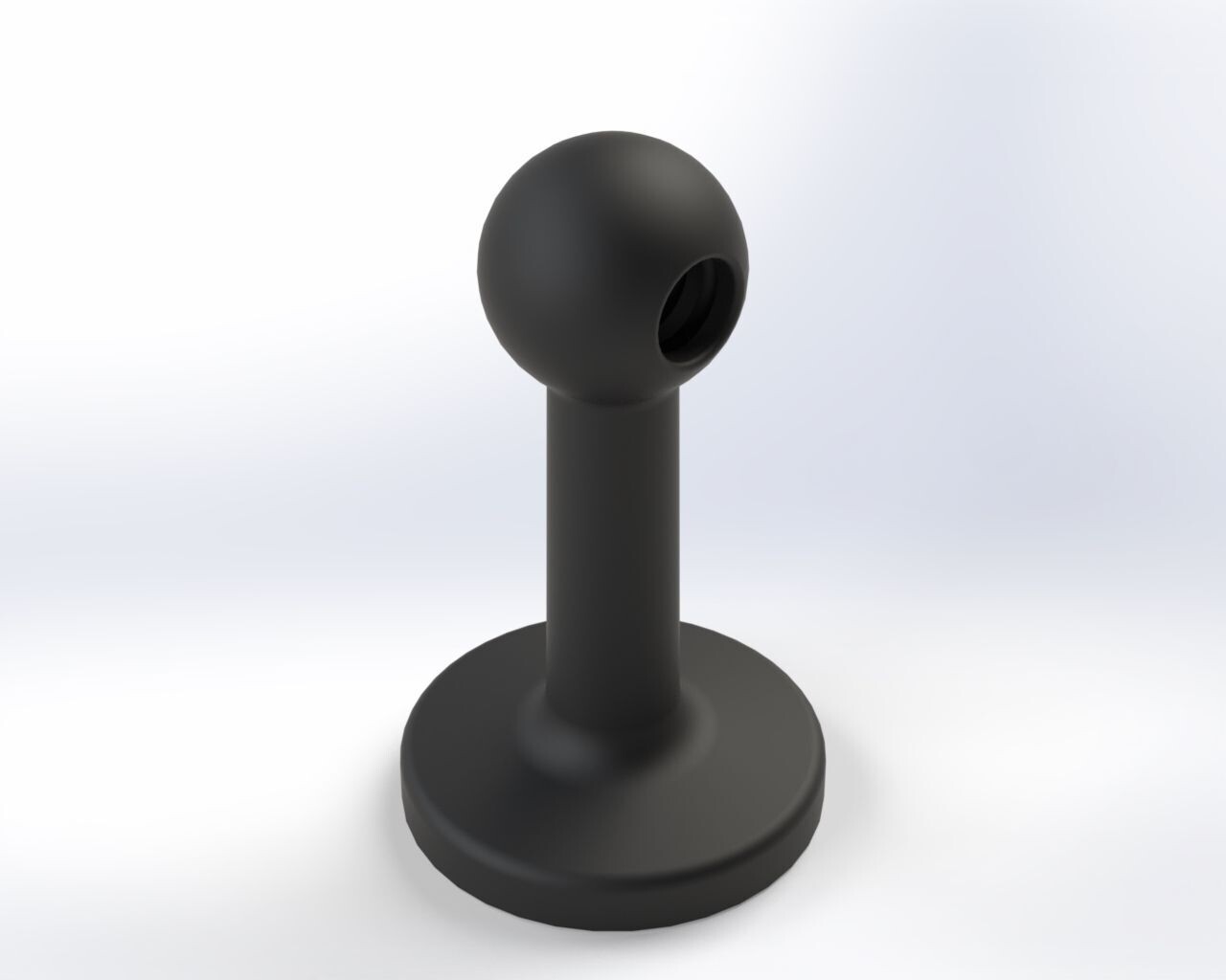 3D Relinghalter Mitte einfach 60 mm