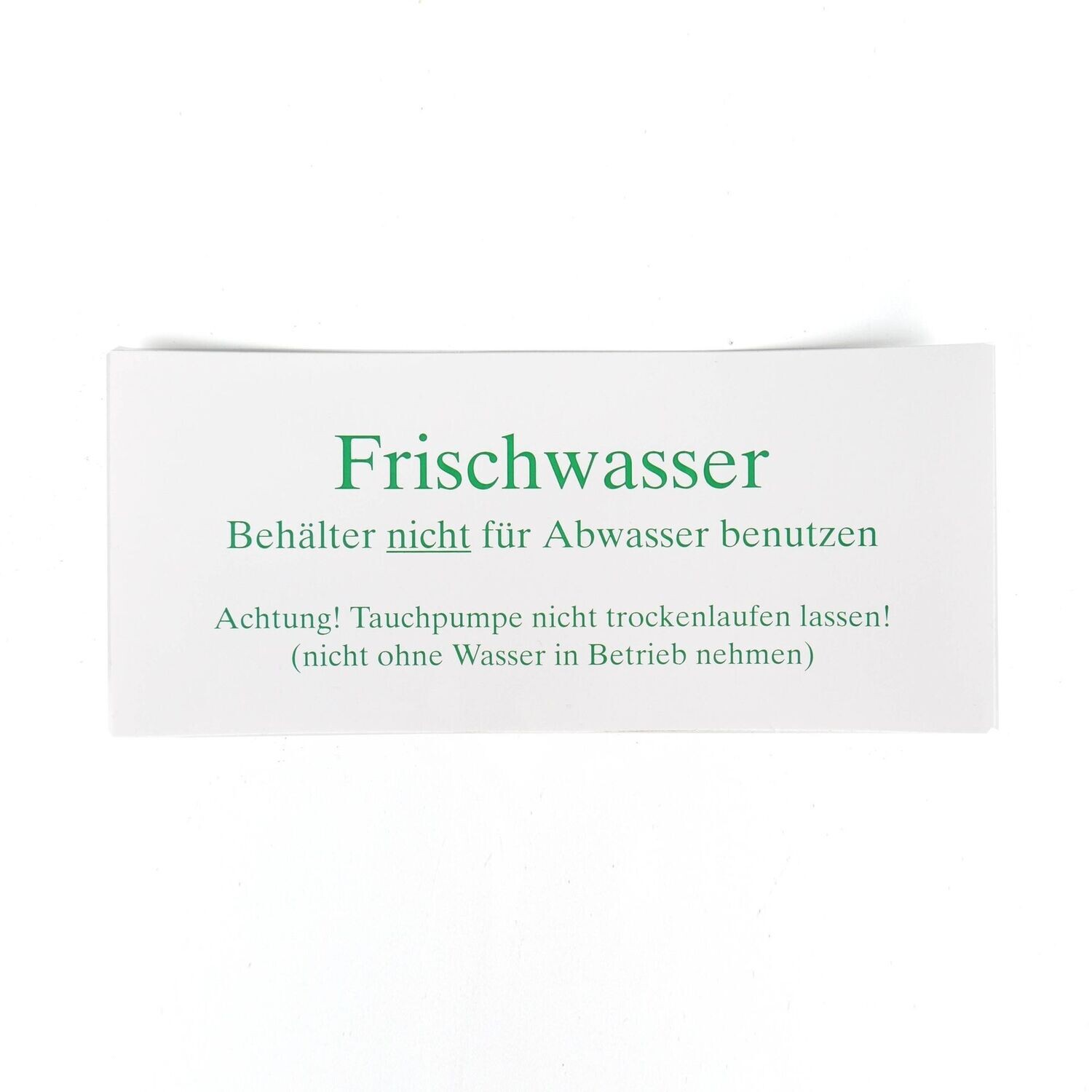 Aufkleber "Frischwasser" 125 x 55 mm