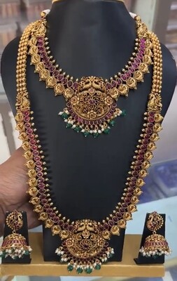 Necklace and haaram set