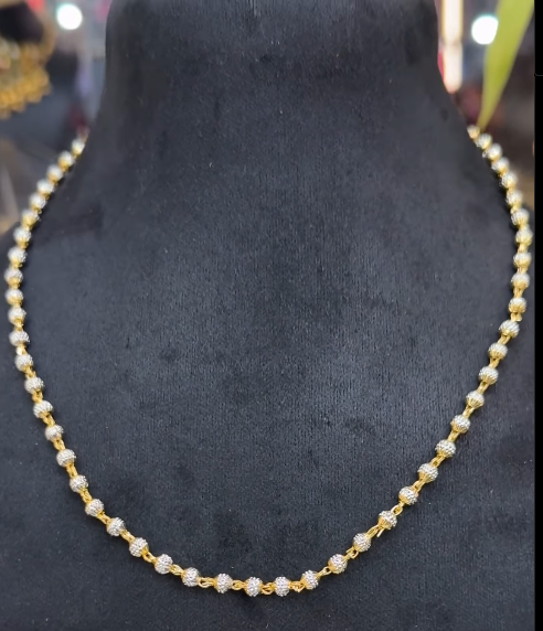 Diamond cut balls chain