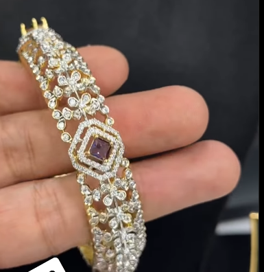Purple stone bangles