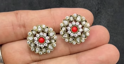 Victorian pagadam earrings