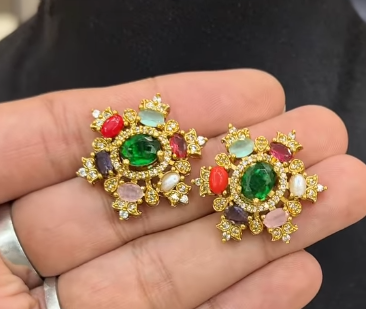 Navaratna earrings