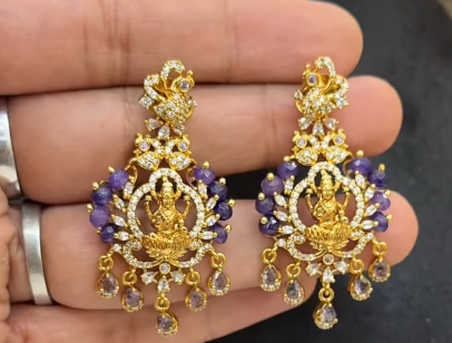 Peacock earrings