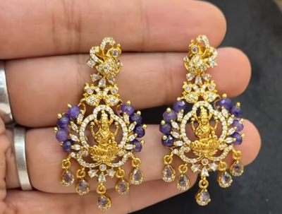 Peacock earrings