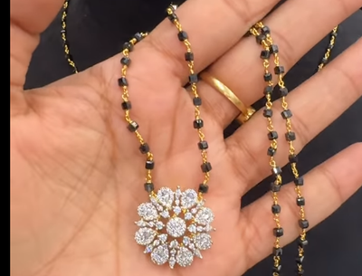 CZ box beads chain with replica locket