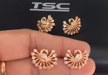 Peacock studs