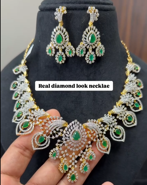 Real diamond look necklace